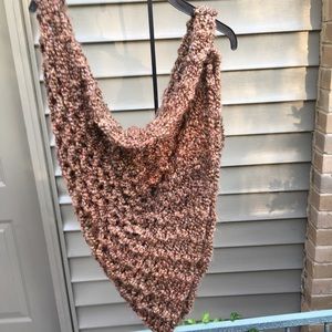 Copper crocheted scarf